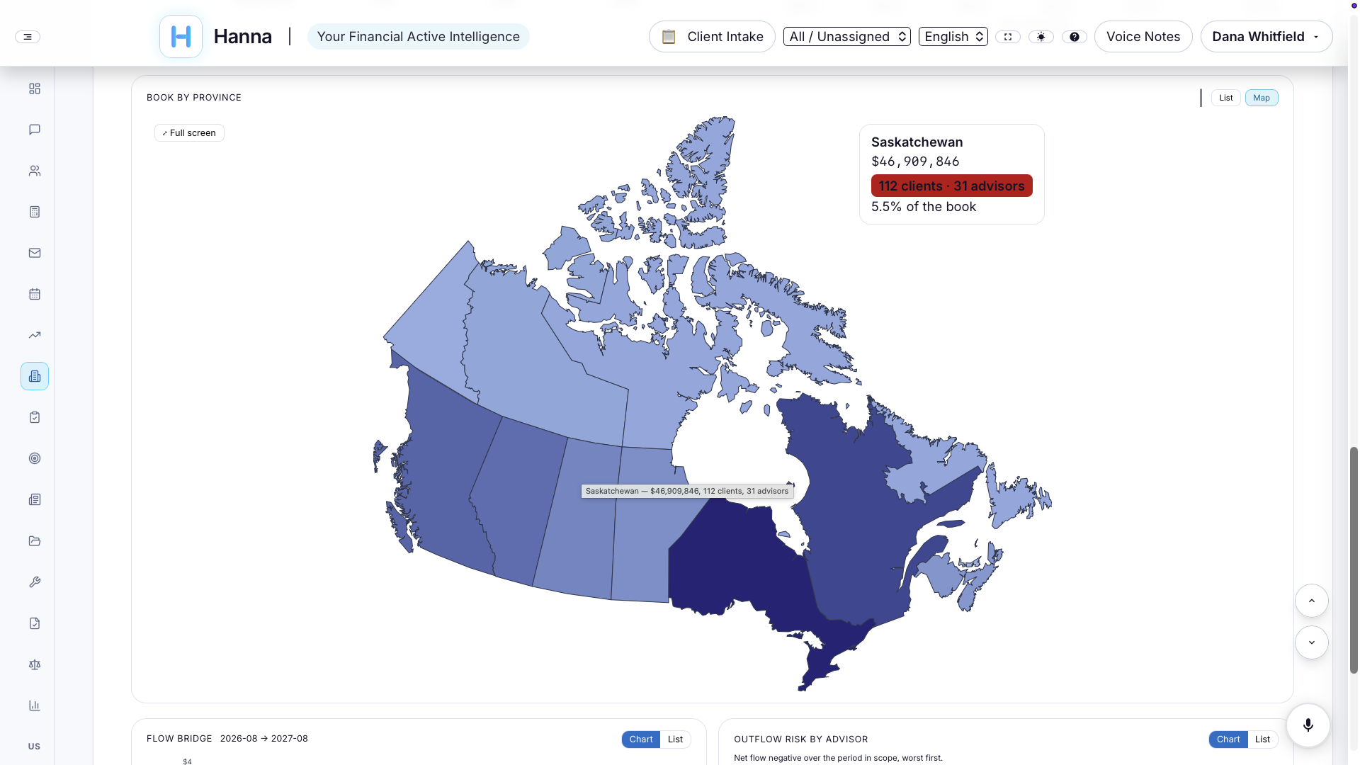 Dealer book by province · supplied app captures; selected province differs between modes.