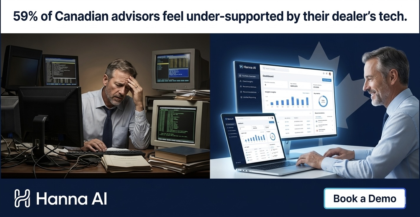 59% of Canadian advisors feel under-supported by their dealer's tech — Hanna AI